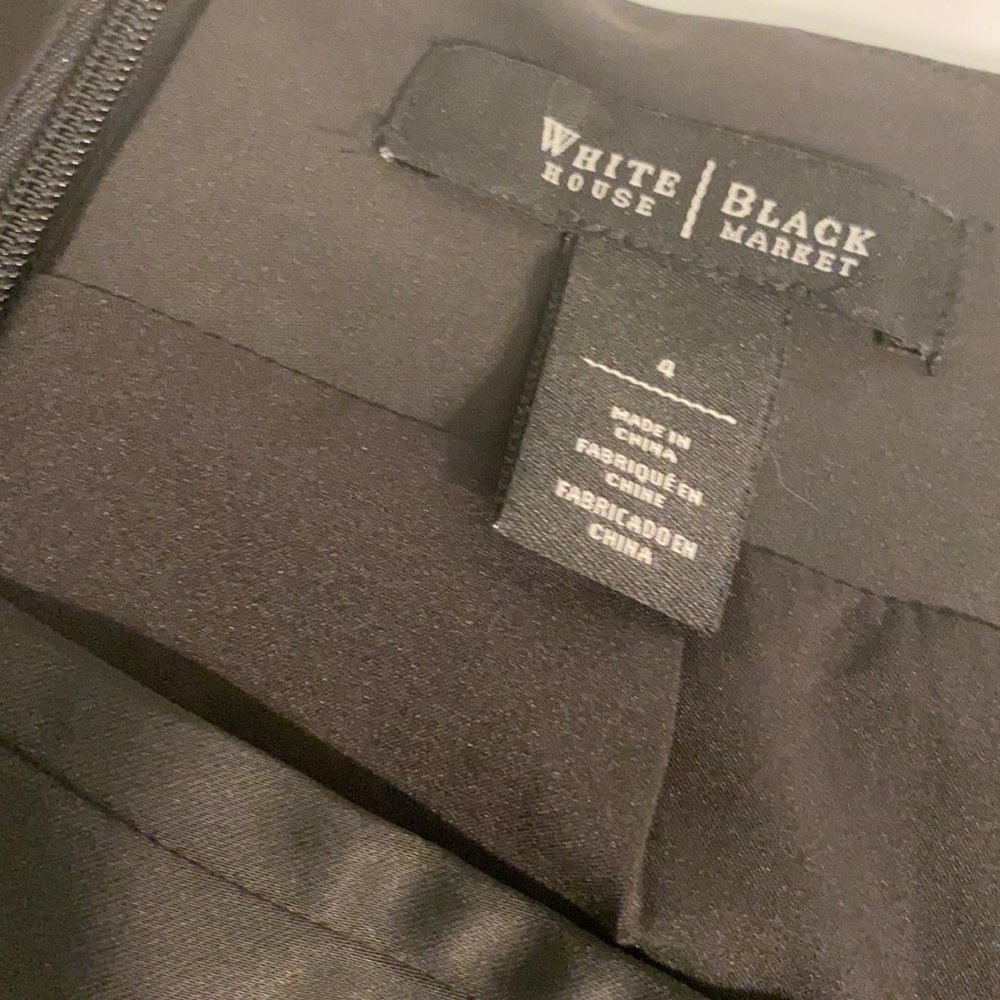 EUC White House Black Market rich black skirt